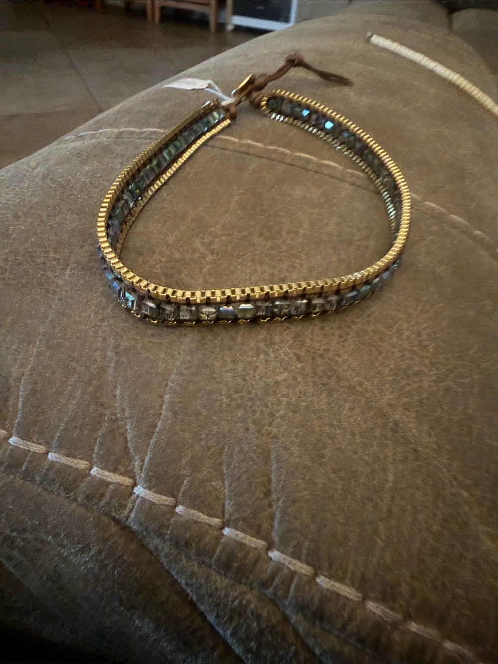 Parklane Gold and Gray Beaded Wrap Bracelet - Women Jewelry